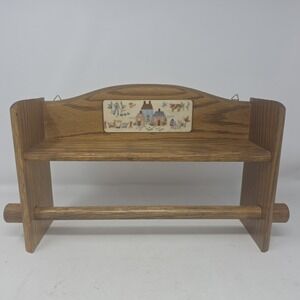 RARE Heartland International Stoneware China Kitchen  Paper Towel Rack